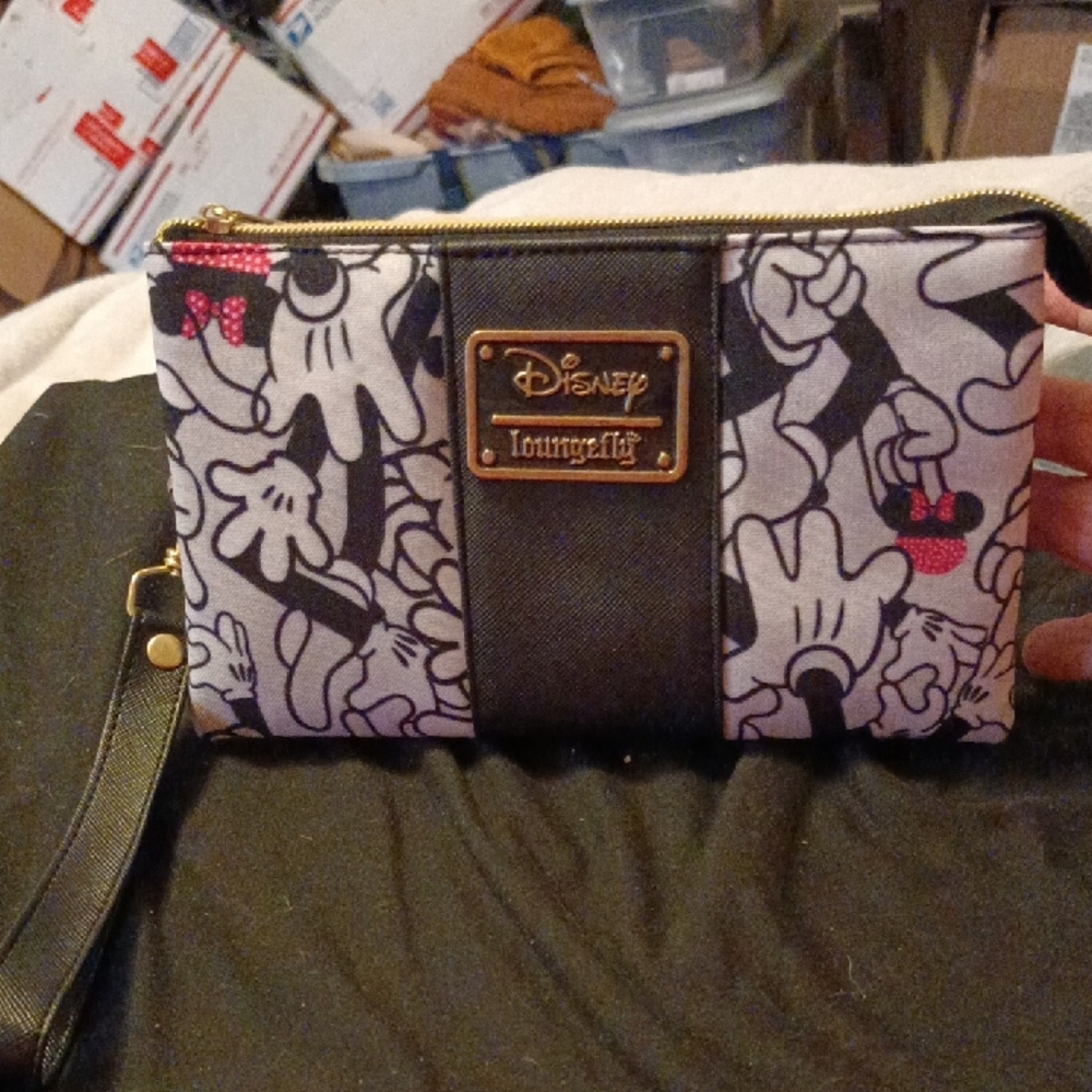 Cath Kidston Black Pouch with Gold Zipper
